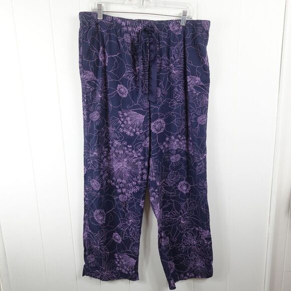 Victorias Secret Womens Floral Cotton Lounge Pants X-Large - Picture 1 of 9